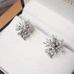 Brincos Shine em ouro branco com diamantes. Peso 9.3g e tamanho 2.0cm por 2.0cm