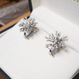 Brincos Shine Chuveiro Em Ouro Branco E Diamantes