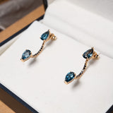 Brincos Vivara Enlace Em Ouro Rosê, Diamantes E Topázio London