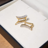 Brincos Argola Square Em Ouro Amarelo E Diamantes