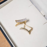 Brincos Argola Square Em Ouro Amarelo E Diamantes