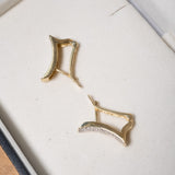 Brincos Argola Square Em Ouro Amarelo E Diamantes