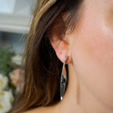 Brincos Pendentes Vivara Silhueta Em Ouro Branco E Diamante