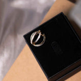 Brincos Argola Em Ouro Amarelo Com Safiras Brancas