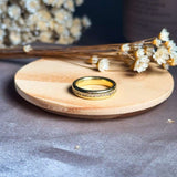 Anel Aliança Inteira Hstern Com Diamantes De 01 Ponto