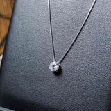 Colar Veneziana Ponto De Luz Em Ouro Branco E Zircônia