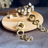 Brincos Pendente Vivara Circles Em Ouro Amarelo