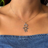 Pingente Vivara Garoto Em Ouro Branco Com Diamantes