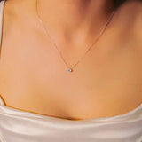 Colar Veneziana Ponto De Luz Em Ouro Branco E Zircônia