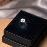 Anel Chuveiro Em Ouro Branco Com Diamantes 04 Pontos