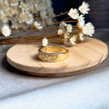 Anel Laços De Ouro Amarelo Cravejado De Diamantes