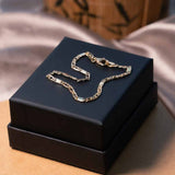 Pulseira Malha Piastrine Em Ouro Amarelo 19 Centímetros