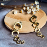 Brincos Pendente Vivara Circles Em Ouro Amarelo