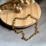 Pulseira Em Ouro Amarelo Com Elos Portugueses 18 Centímetros