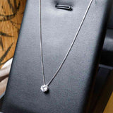 Colar Veneziana Ponto De Luz Em Ouro Branco E Zircônia