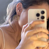 Brincos Pendentes Circles Em Ouro Amarelo Com Diamantes