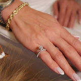 Anel Chuveirinho Moderno Bruner Em Ouro Branco Com Diamantes