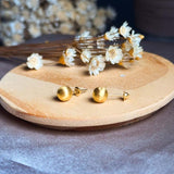 Brincos Solitário Bolinha Em Ouro Amarelo