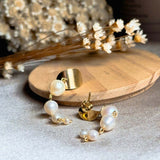 Brincos Pendentes Em Ouro Amarelo Com Pérolas Barrocas