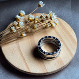 Anel Aliança Bvlgari Em Ouro Branco B.zero1