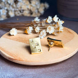 Brincos Vivara Square Em Ouro Amarelo Com Diamantes