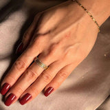 Anel Laços De Ouro Amarelo Cravejado De Diamantes