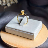 Anel Solitário Twist Em Ouro Amarelo Diamante De 25 Pontos