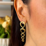 Brincos Pendente Vivara Circles Em Ouro Amarelo