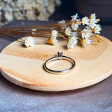 Anel Solitário Princess Em Ouro Branco Diamante De 10 Pontos