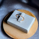 Anel Vivara Solitário Serena Com Safira E Diamantes