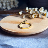 Anel Solitário Twist Em Ouro Amarelo Diamante De 25 Pontos