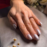 Anel Aliança Inteira Em Ouro Amarelo Com Rubis De 07 Pontos