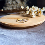 Anel Coração Em Ouro Amarelo Com Zircôneas